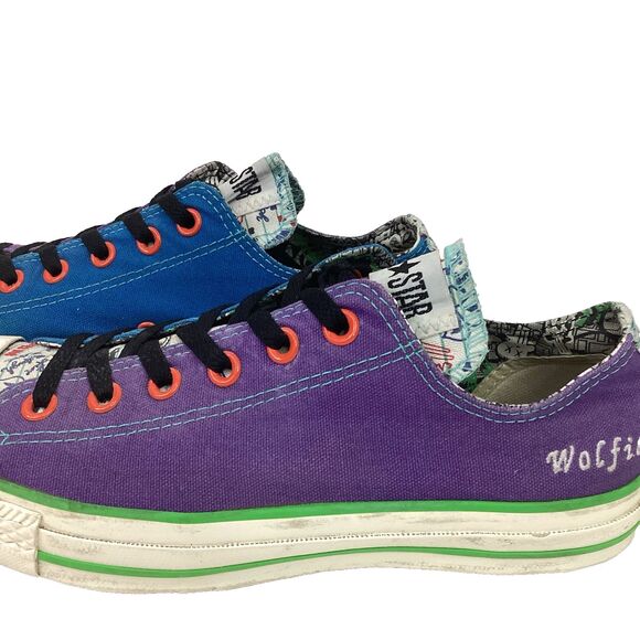 Converse All-Star Men's 7/Womens 9 Colorblock Purple & Blue Wolfie Skate 122683F - Picture 6 of 11